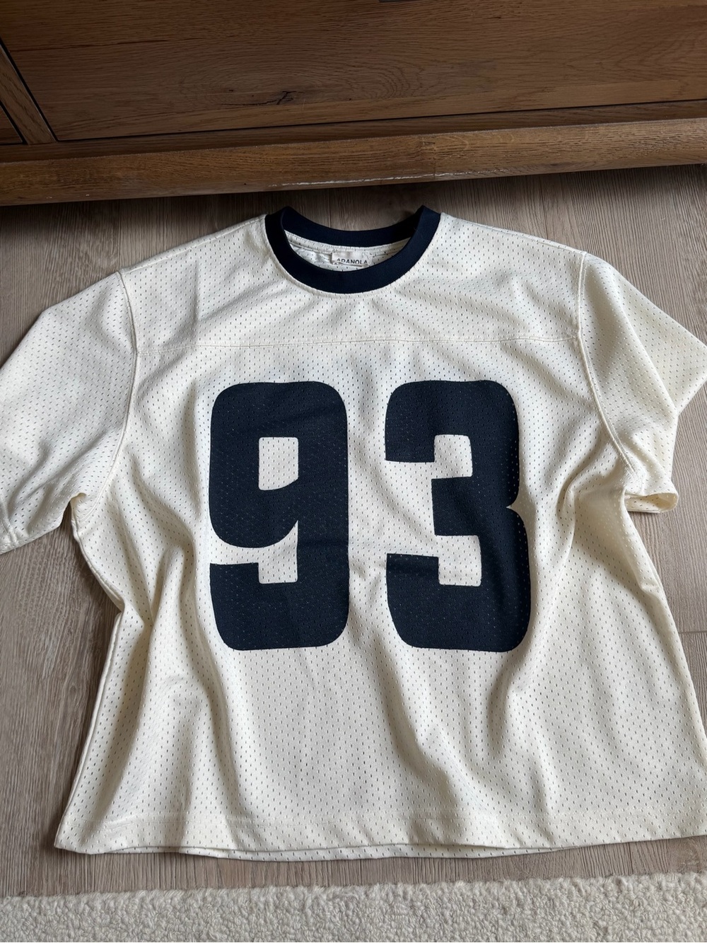 Adanola 93 Jersey Tee Top Navy / Cream XS